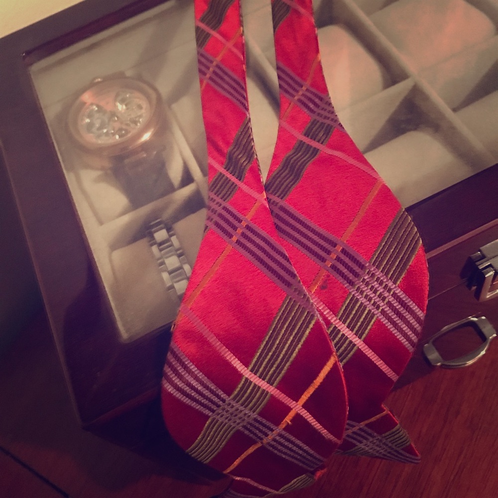 Handmade Designer Red Silk Bow Tie